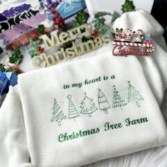 Christmas Tree Farm Embroidered Sweatshirt