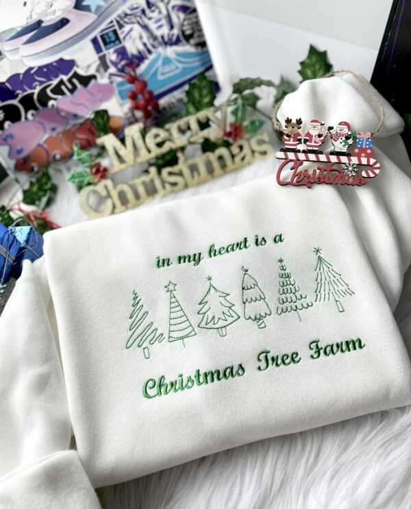 Christmas Tree Farm Embroidered Sweatshirt