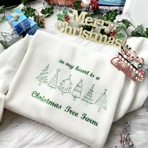 Christmas Tree Farm Embroidered Sweatshirt