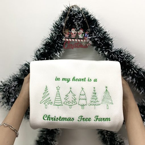 Christmas Tree Farm Embroidered Sweatshirt