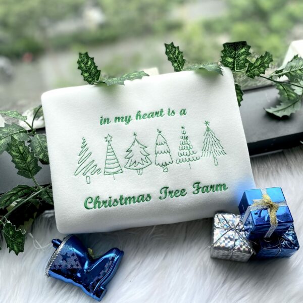 Christmas Tree Farm Embroidered Sweatshirt