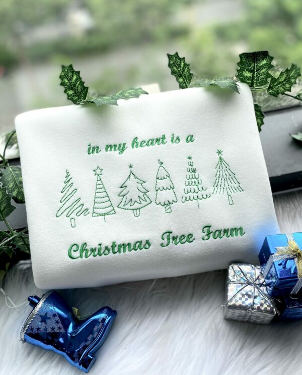 Christmas Tree Farm Embroidered Sweatshirt
