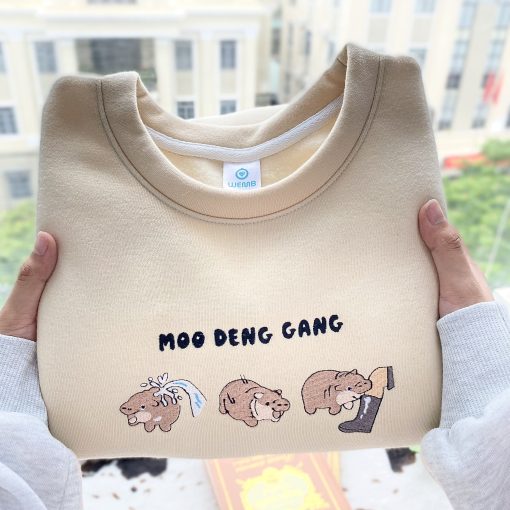 Moo Deng Gang Embroidered Sweatshirt