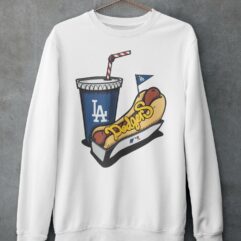 Los Angeles Dodgers MLB Stadium Food Graphic White Tee