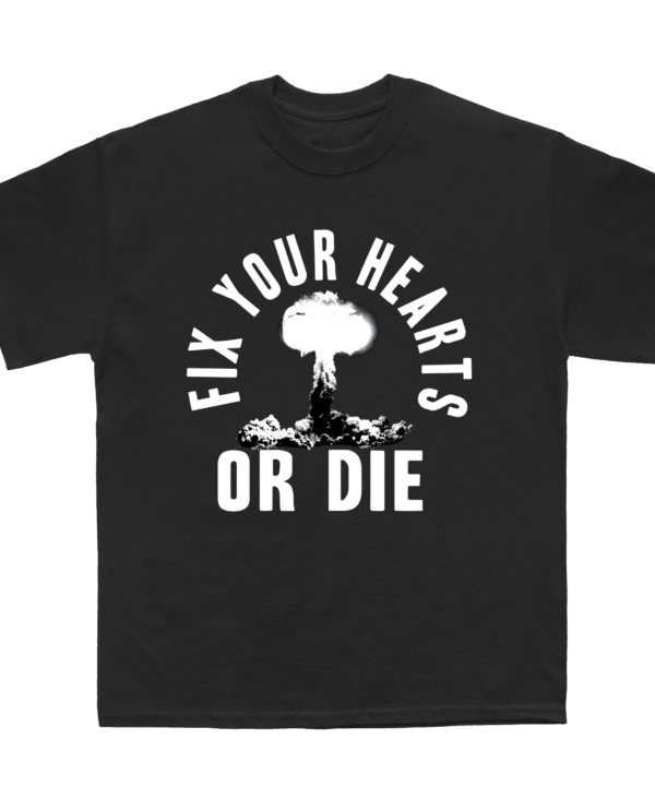 Fix Your Hearts Or Dje Heather Black Rock Tee | Unisex T Shirt | Twin Peaks Tshirt | David Lynch Tee | TV Show Lovers Tshirt | Screen print