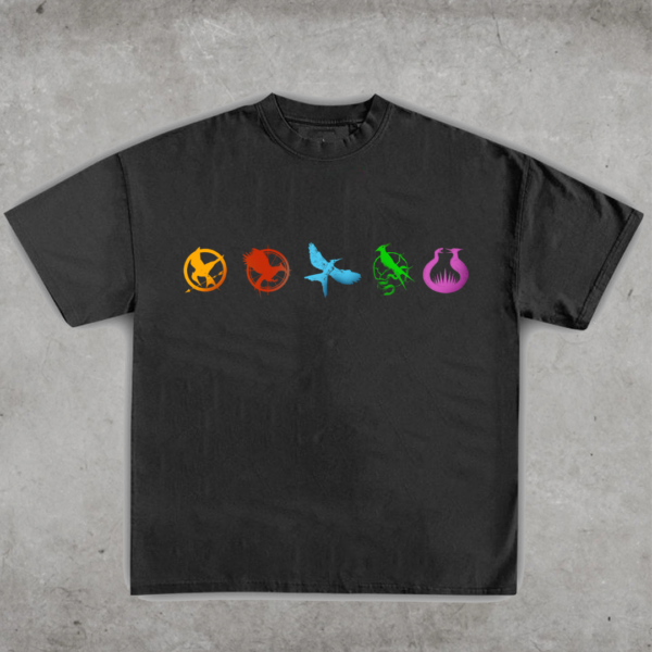 The Hunger Games 5 Symbol T-Shirt, Book And Movies Apparel, Gift for Book Lover (Copy)