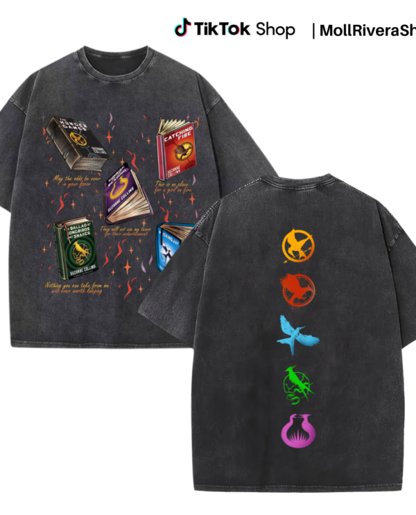 The Hunger Games 2 Sides T-Shirt Ver 2, Book And Movies Apparel, Gift for Book Lover The Hunger Games 2 Sides T-Shirt Ver 2, Book And Movies Apparel, Gift for Book Lover