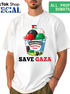 Ben and Jerry’s Save Gaza Palestine T-Shirt, Ben&Jerry’s ice cream Save Gaza Free Palestine Tee, Solidarity Protest Shirt, Gaza Freedom Tee, Activist Shirt