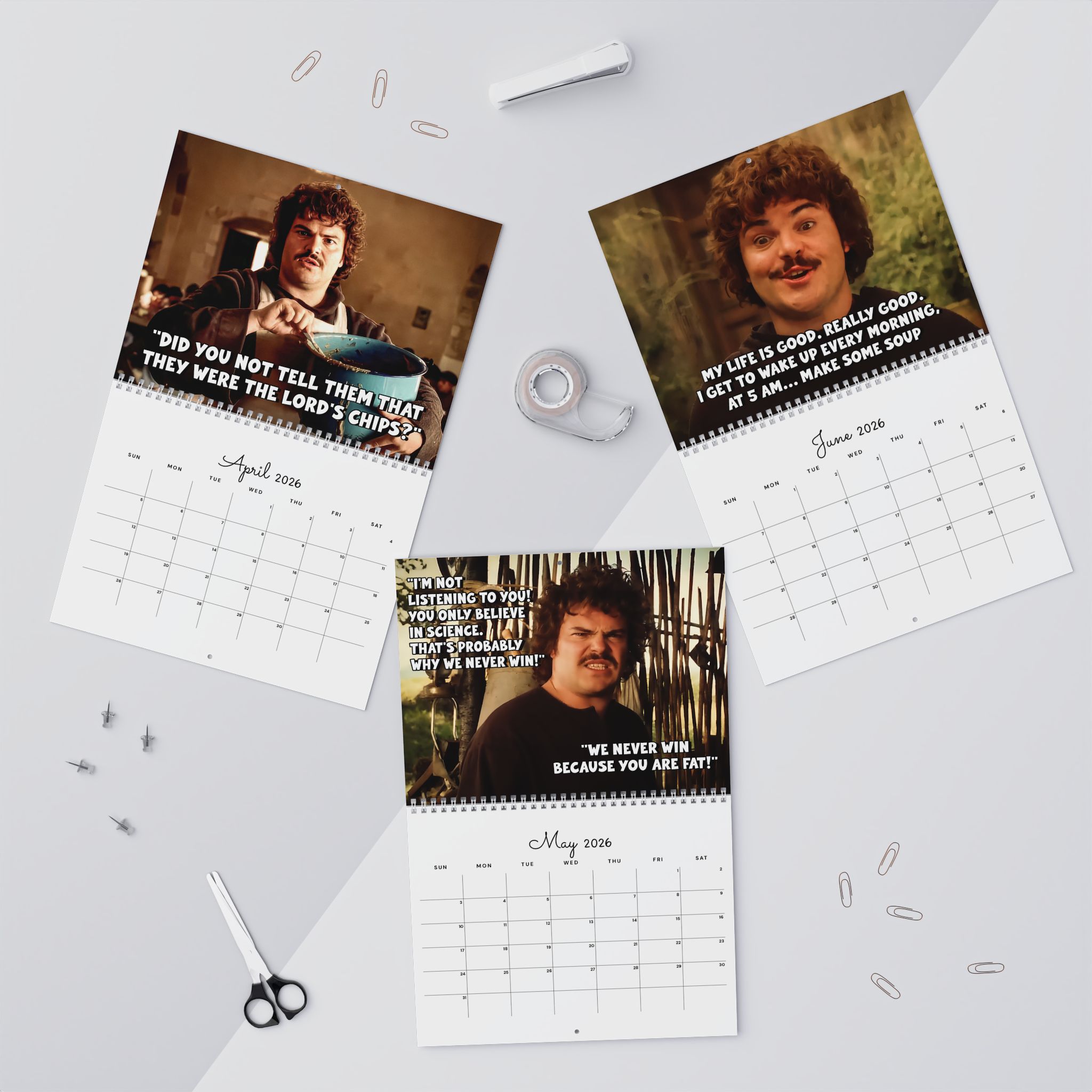 Nacho Libre 2026 Calendar with Famous Quotes Nacho Libre 2026 Calendar with Famous Quotes