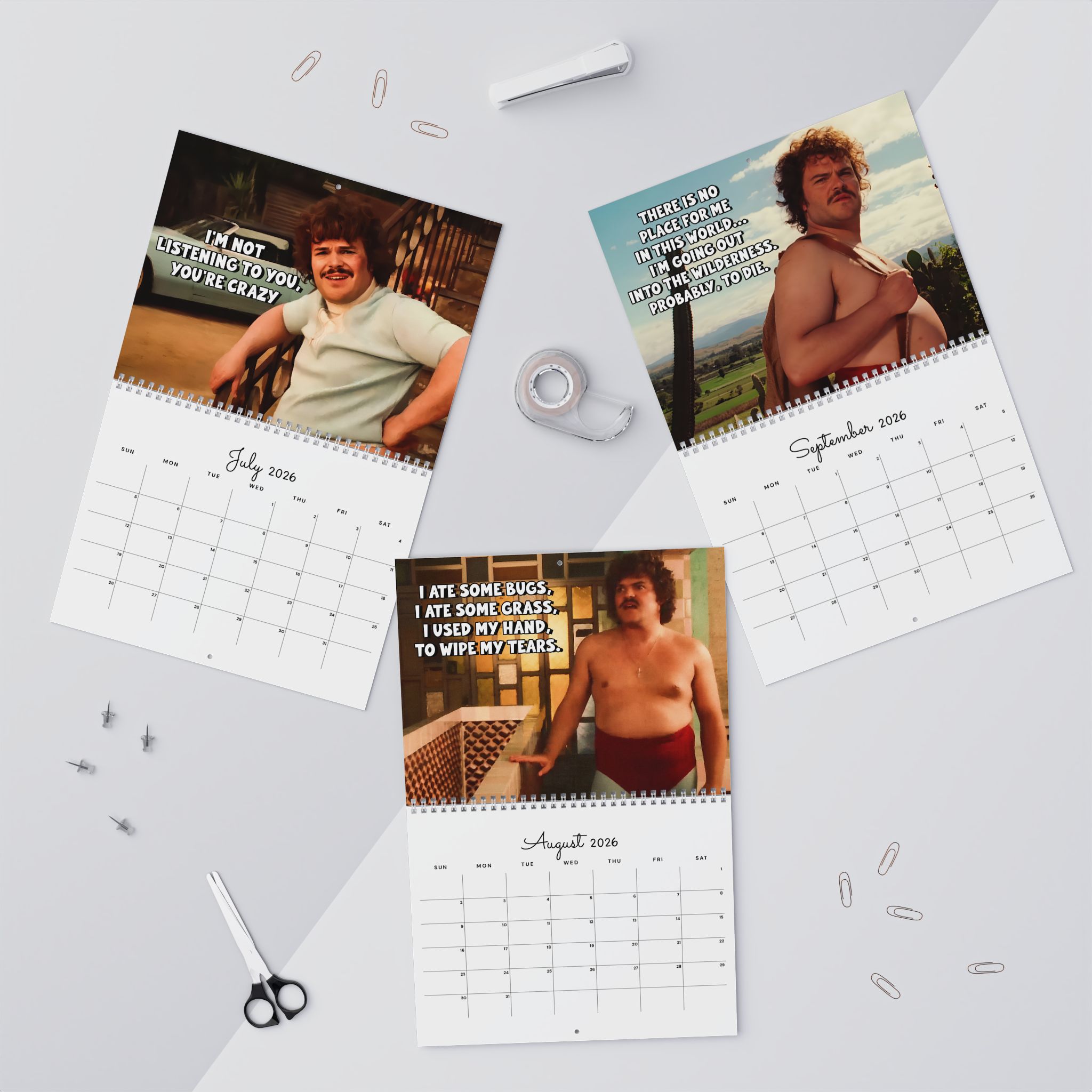 Nacho Libre 2026 Calendar with Famous Quotes Nacho Libre 2026 Calendar with Famous Quotes