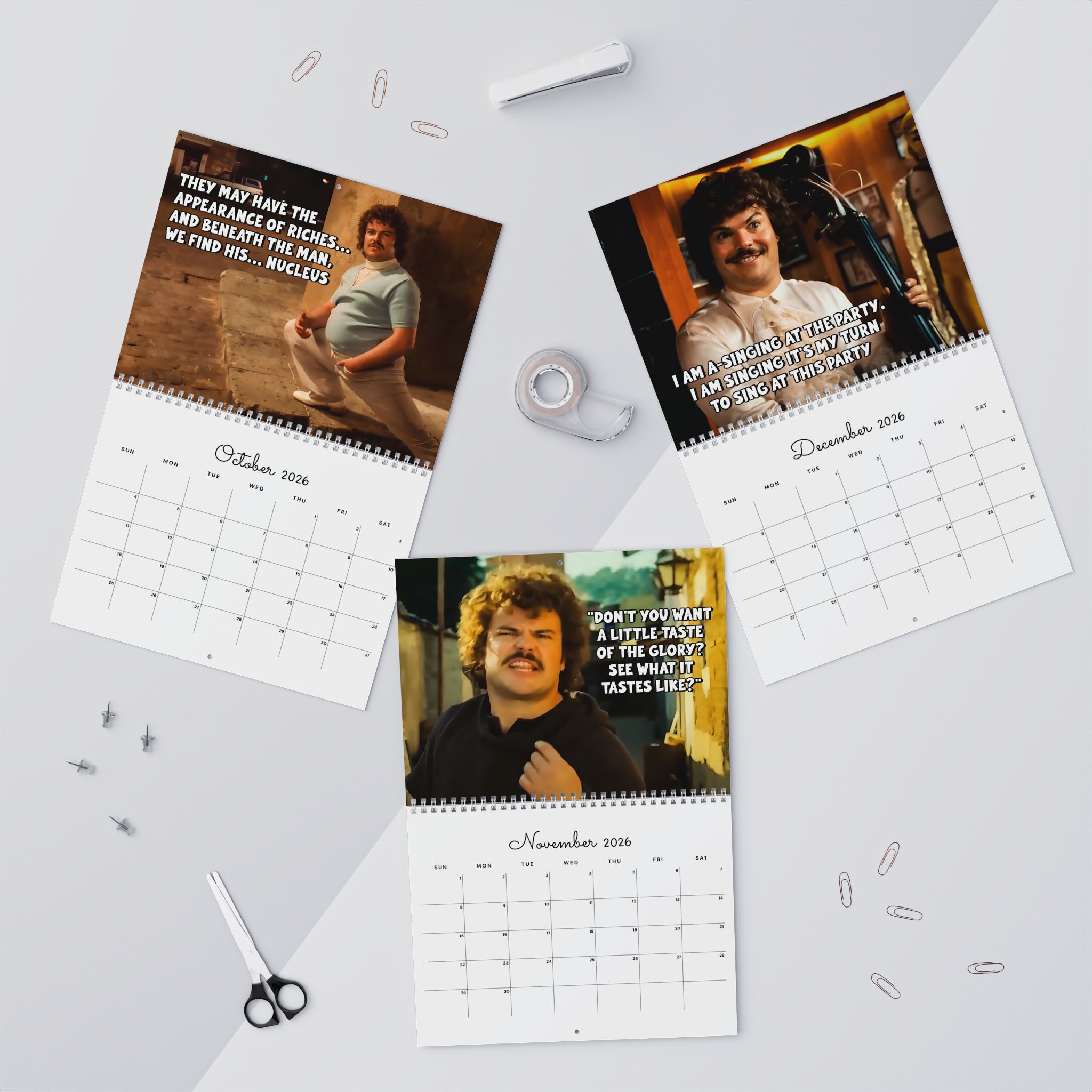Nacho Libre 2026 Calendar with Famous Quotes Nacho Libre 2026 Calendar with Famous Quotes