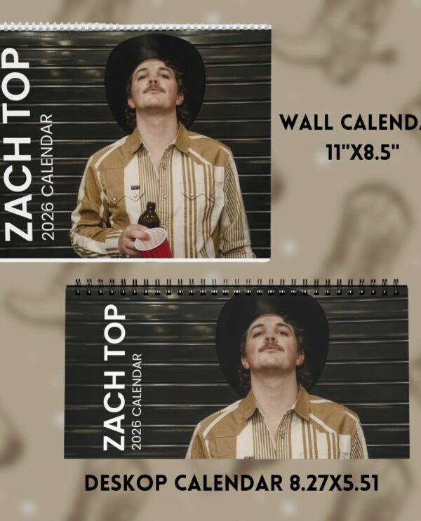 Zach Top 2026 Calendar – Country Music Legend Fan Wall Calendar