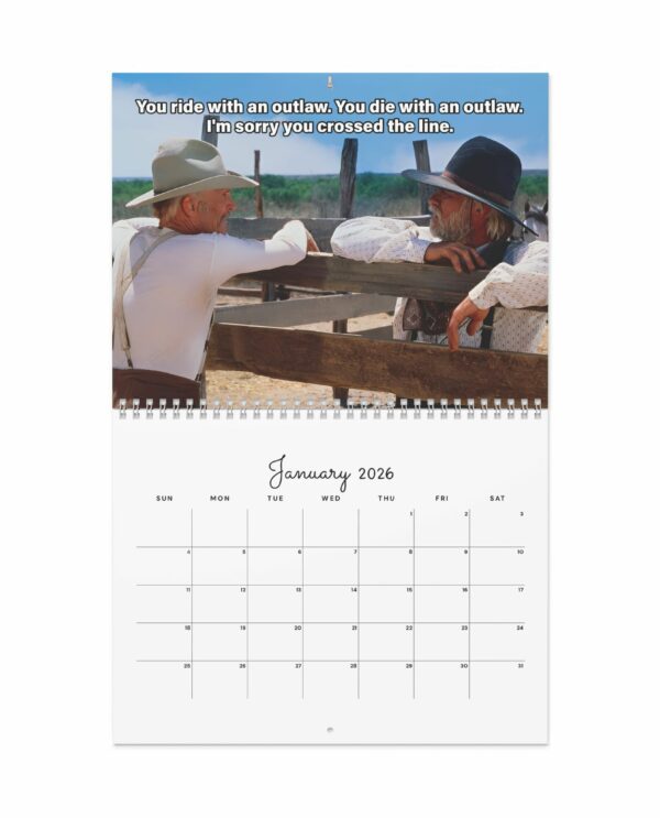 Lonesome Dove 2026 Calendar – Movie Merch