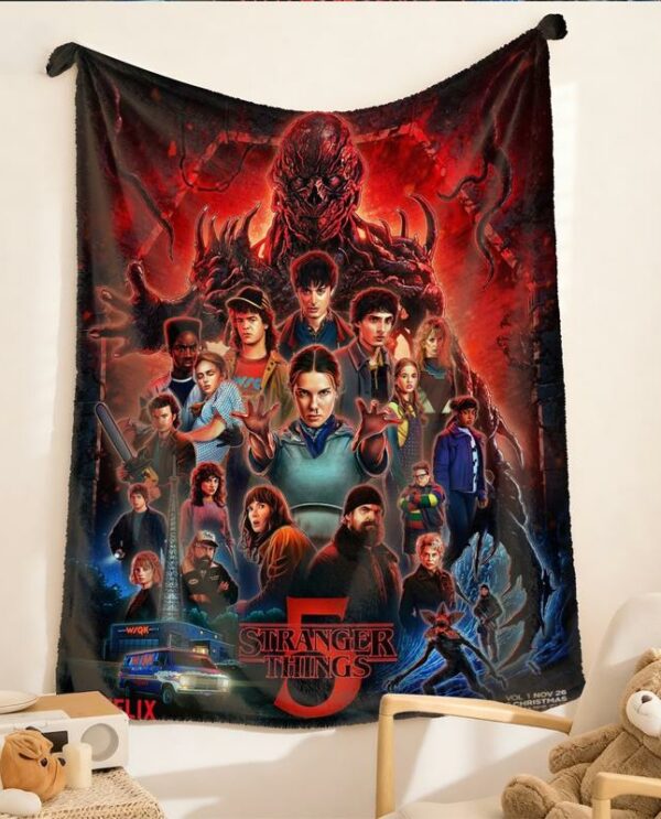 Stranger Thing 5 Fleece Blanket