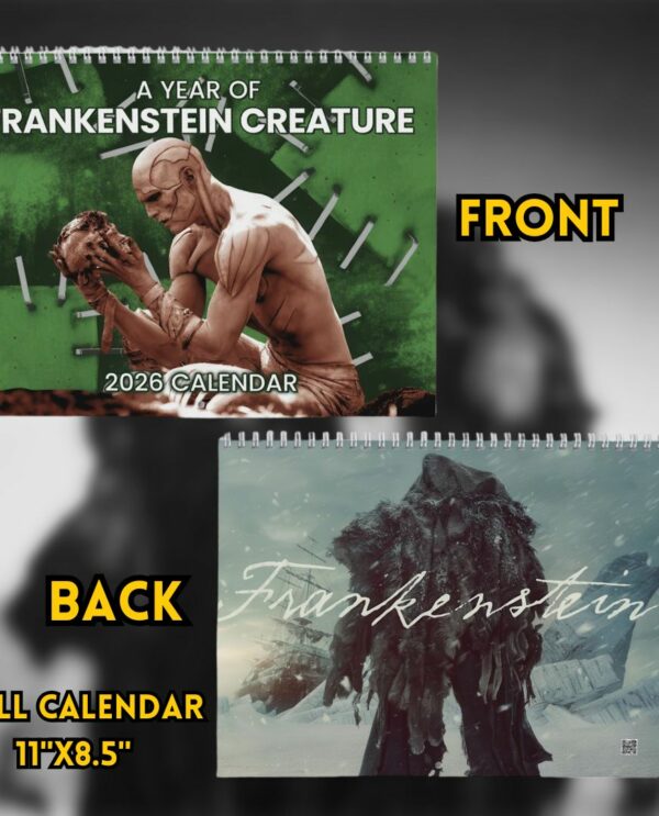 Frankenstein’s Creature 2026 Calendar – Frankenstein Movie Merch