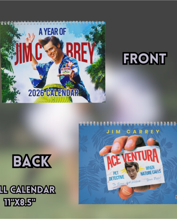Jim Carrey 2026 Calendar – Ace Ventura Pet Ditective Movie Merch