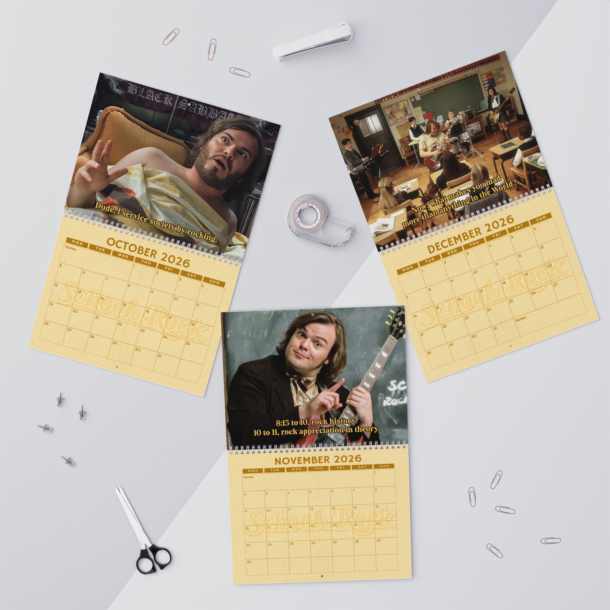 A Year Of School Of Rock 2026 Calendar – Movie Merch A Year Of School Of Rock 2026 Calendar – Movie Merch