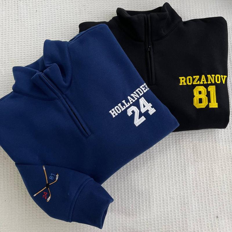 Hollander Rozanov Hockey Quatar-zip Sweatshirt – Heated Rivalry Merch Hollander Rozanov Hockey Quatar-zip Sweatshirt – Heated Rivalry Merch