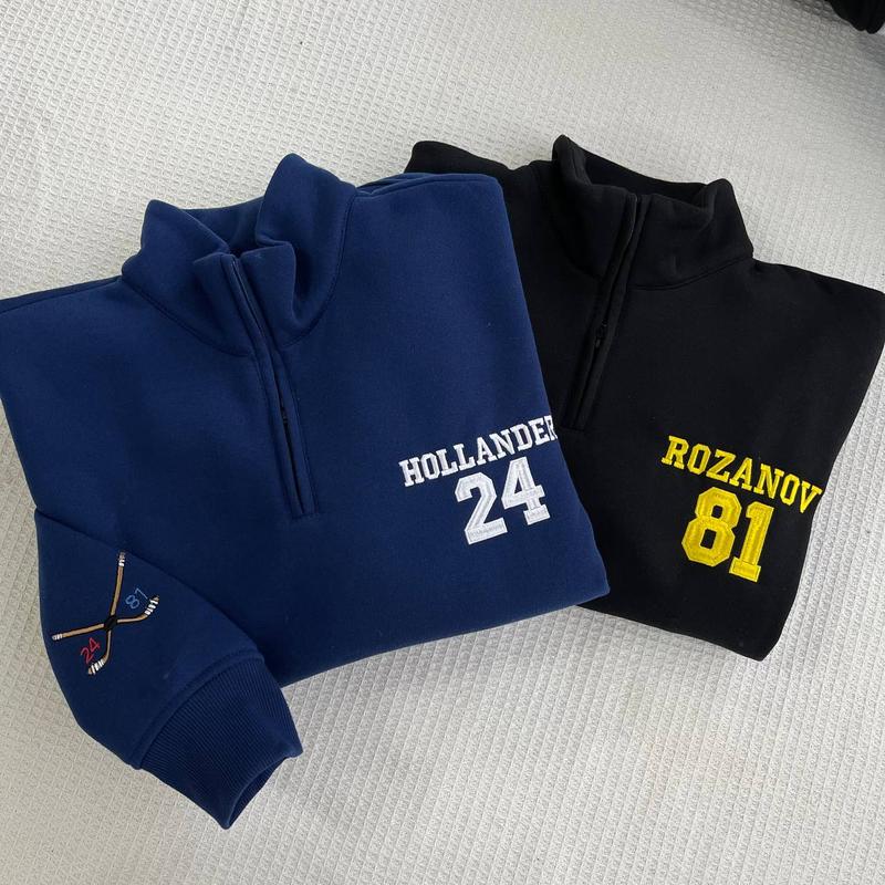 Hollander Rozanov Hockey Quatar-zip Sweatshirt – Heated Rivalry Merch Hollander Rozanov Hockey Quatar-zip Sweatshirt – Heated Rivalry Merch