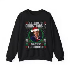 All I Want For Christmas Is For Steve To Survice Shirt, Sweatshirt, Hoodie – Stranger Things Merch