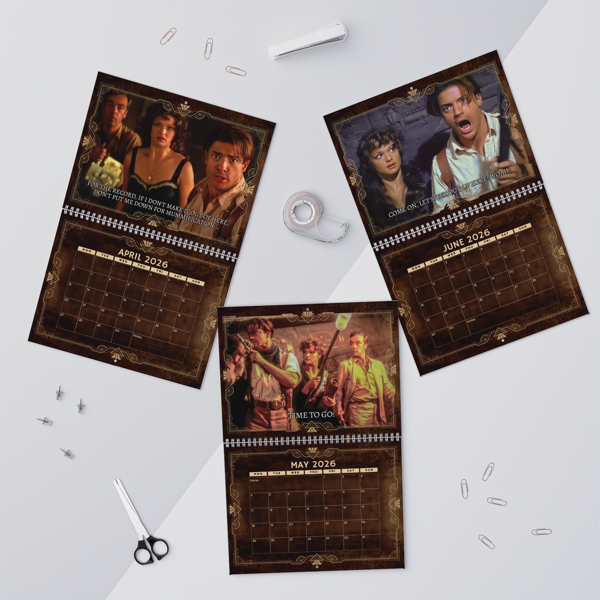 A Year Of The Mummy 2026 Calendar – Movie Merch A Year Of The Mummy 2026 Calendar – Movie Merch