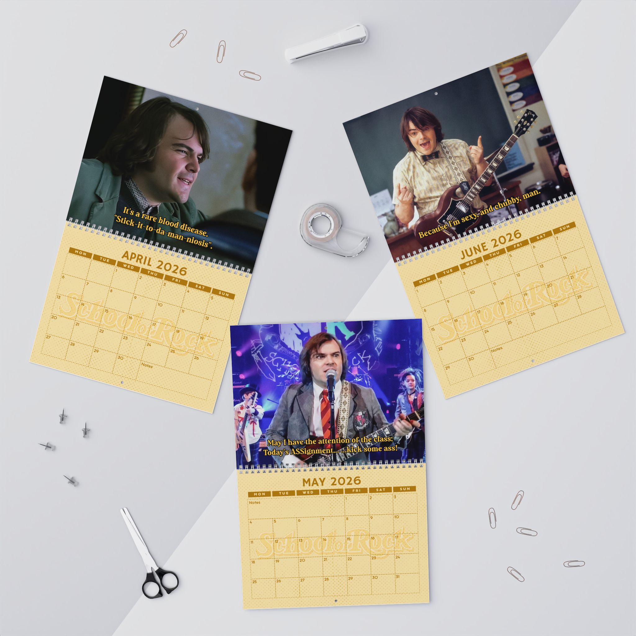 A Year Of School Of Rock 2026 Calendar – Movie Merch A Year Of School Of Rock 2026 Calendar – Movie Merch