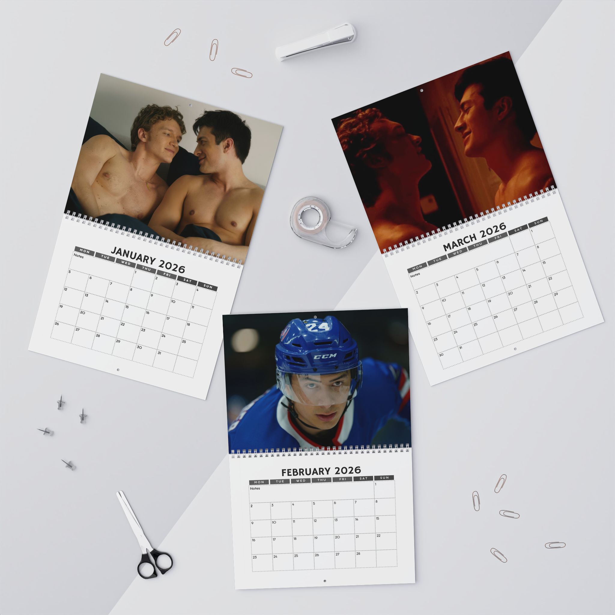 Heated Rivalry 2026 Calendar – Hollander and Rozanov Heated Rivalry 2026 Calendar – Hollander and Rozanov