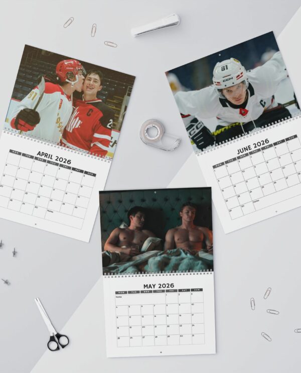 Heated Rivalry 2026 Calendar – Hollander and Rozanov