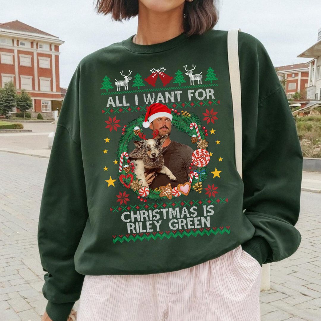 All I Want For Christmas Is Riley Green T-Shirt, Sweatshirt, Hoodie All I Want For Christmas Is Riley Green T-Shirt, Sweatshirt, Hoodie