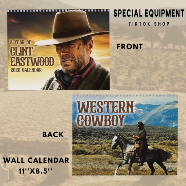 Clint Eastwood 2026 Calendar – Western Cowboy Wall Calendar
