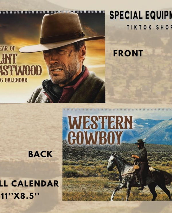 Clint Eastwood 2026 Calendar – Western Cowboy Wall Calendar Clint Eastwood 2026 Calendar – Western Cowboy Wall Calendar