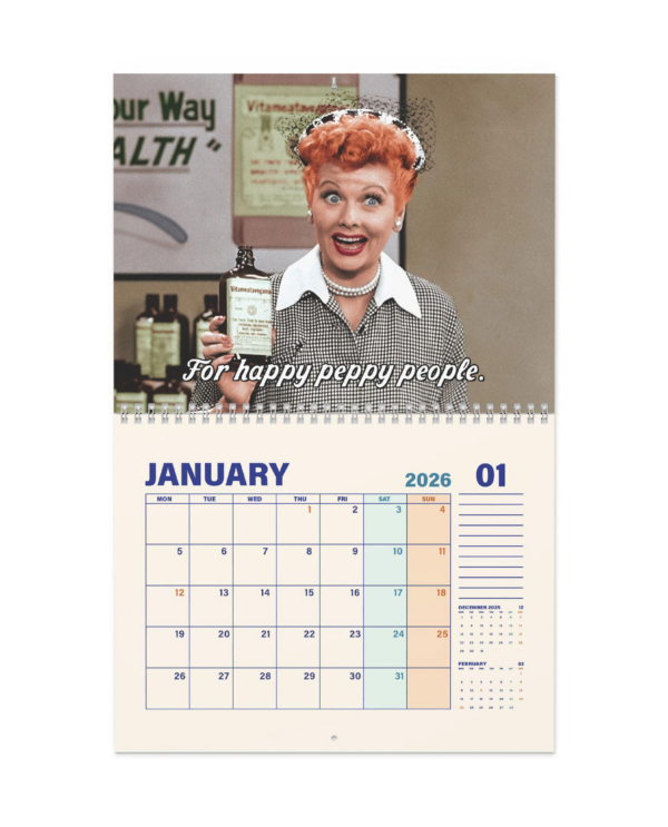 I Love Lucy 2026 Calendar – Classic TV Lover Gift