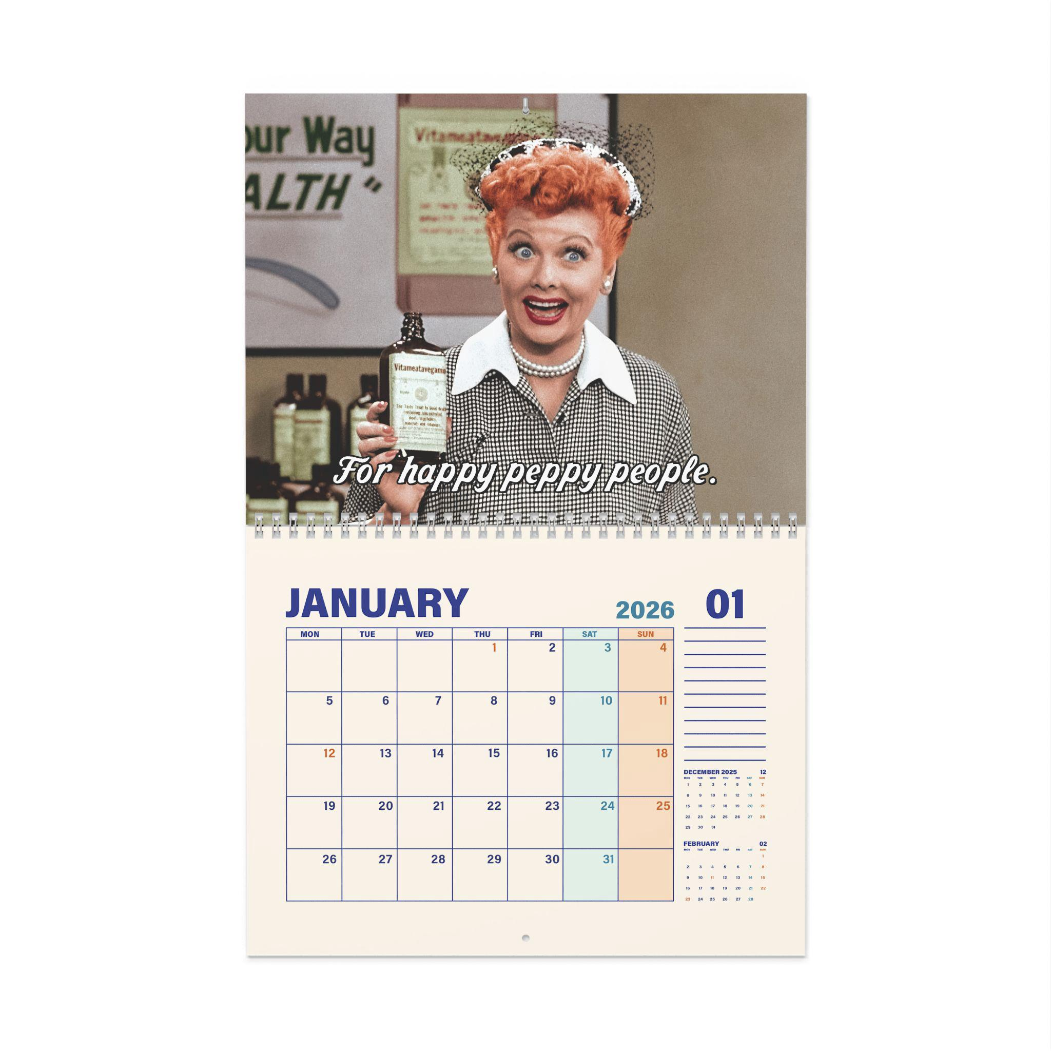 I Love Lucy 2026 Calendar – Classic TV Lover Gift I Love Lucy 2026 Calendar – Classic TV Lover Gift