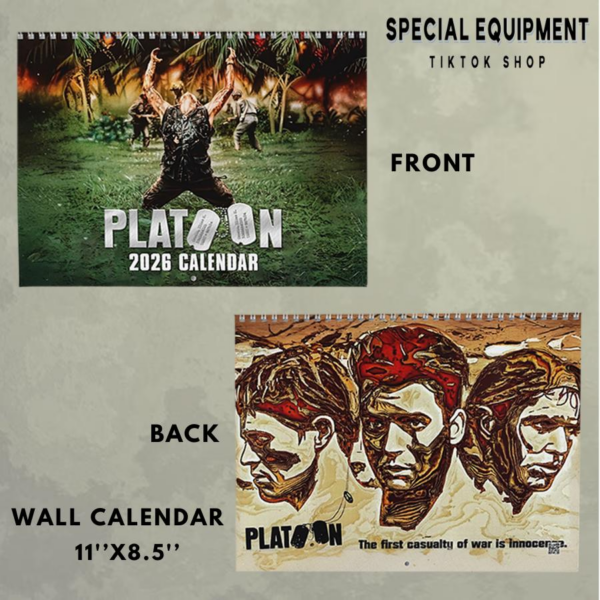 Platoon Movie 2026 Calendar – Classic Military Movie Wall Calendar