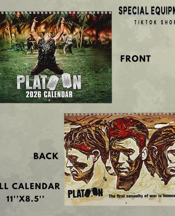 Platoon Movie 2026 Calendar – Classic Military Movie Wall Calendar Platoon Movie 2026 Calendar – Classic Military Movie Wall Calendar