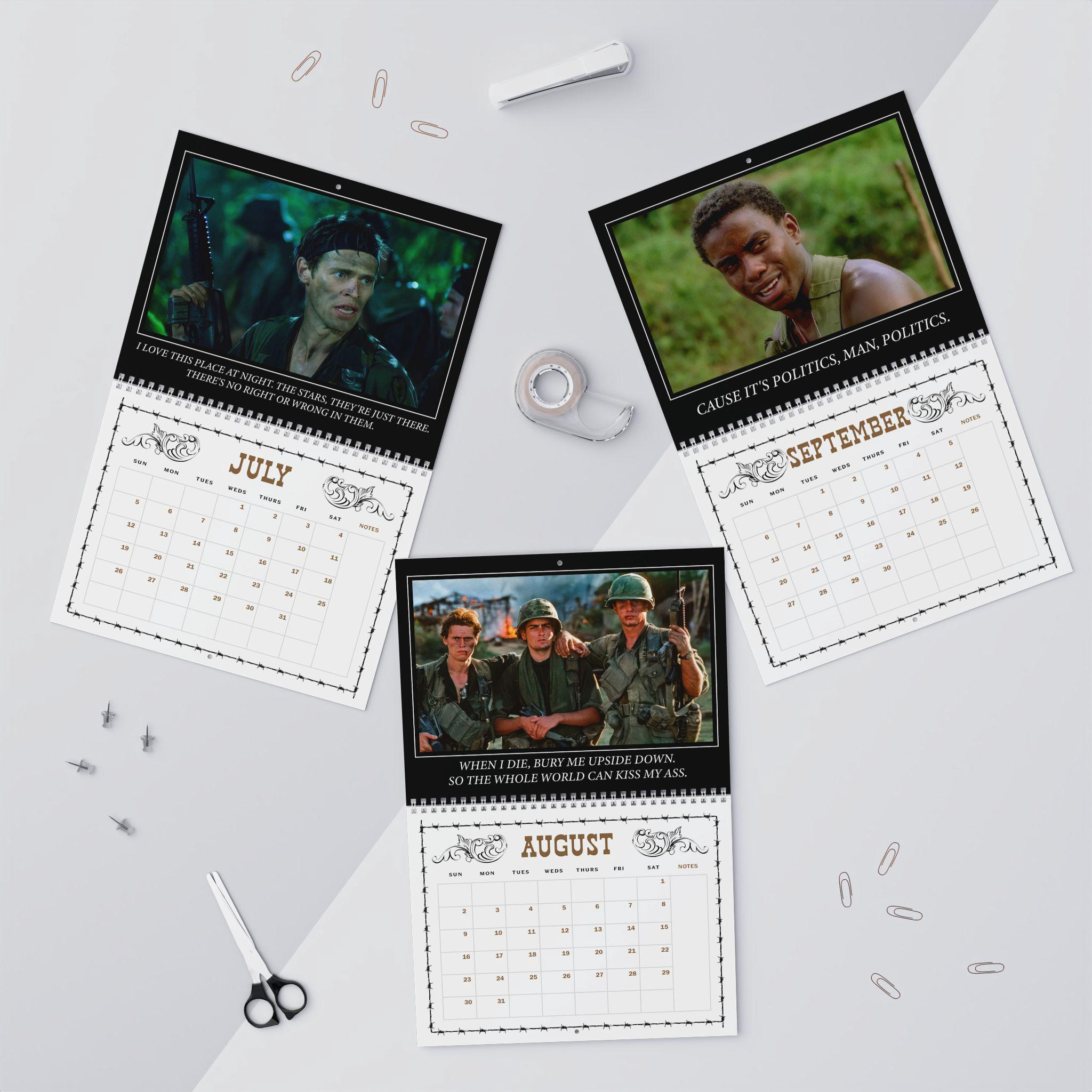 Platoon Movie 2026 Calendar – Classic Military Movie Wall Calendar Platoon Movie 2026 Calendar – Classic Military Movie Wall Calendar