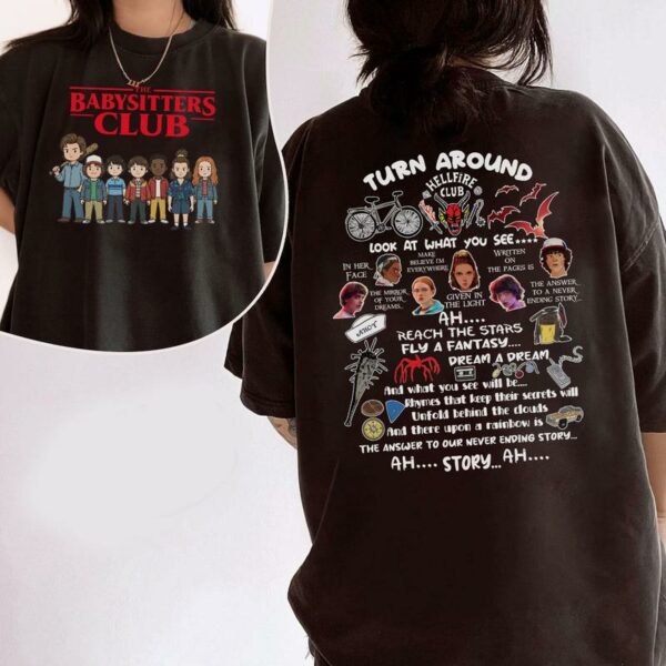 Funny Babysitters Club 2 sides T-Shirt, Sweatshirt, Hoodie – Stranger Things Merch