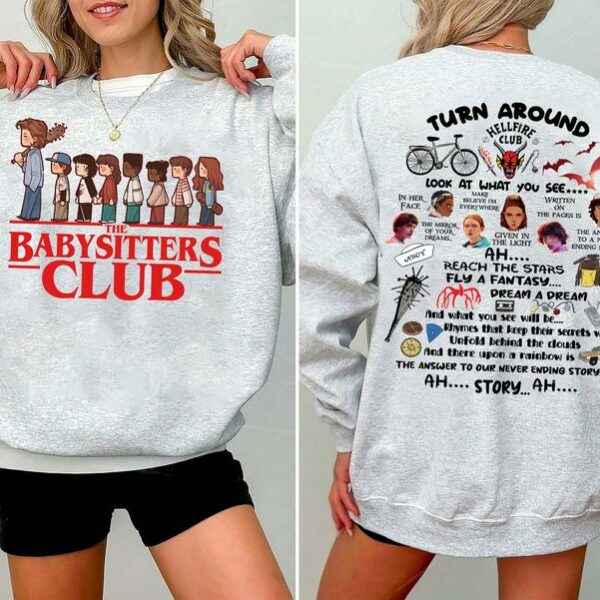 Chibi Babysitters Club 2 sides T-Shirt, Sweatshirt, Hoodie – Stranger Things Merch