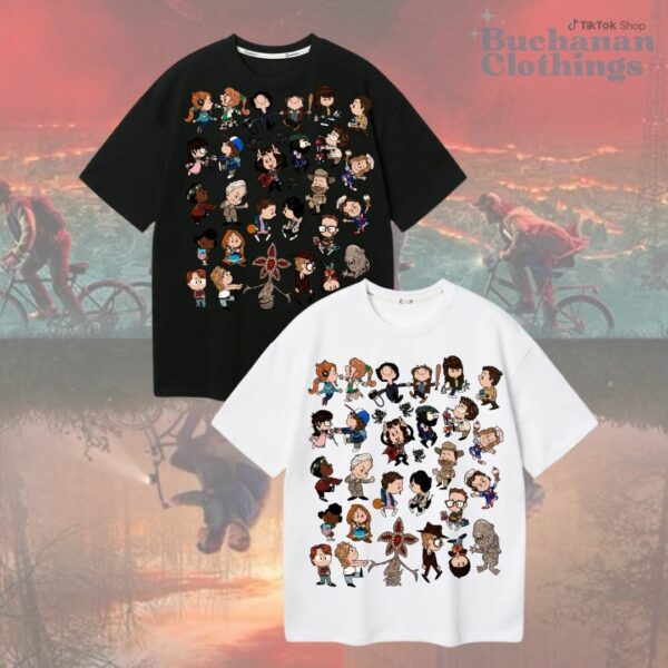 Cute Stranger Things Character Chibi Art Style T-Shirt, Sweatshirt, Hoodie – Stranger Things Merch