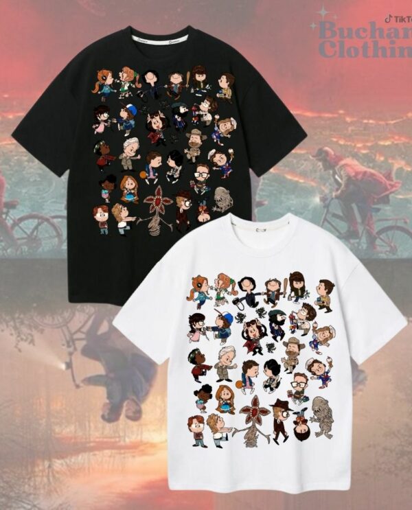 Cute Stranger Things Character Chibi Art Style T-Shirt, Sweatshirt, Hoodie – Stranger Things Merch