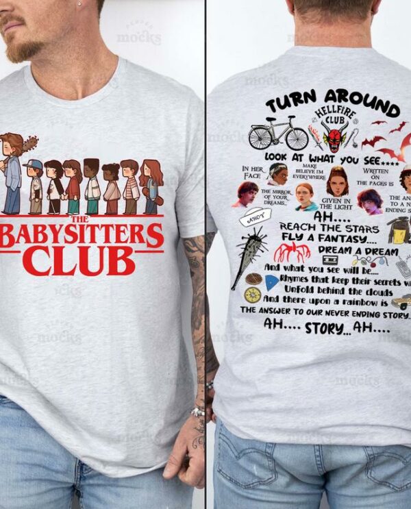 Chibi Babysitters Club 2 sides T-Shirt, Sweatshirt, Hoodie – Stranger Things Merch