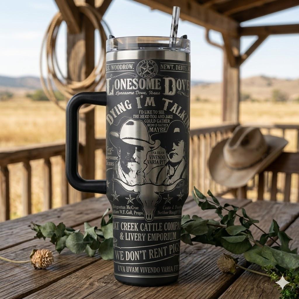 Lonesome Dove 20/40oz Tumbler – Movie Merch Lonesome Dove 20/40oz Tumbler – Movie Merch