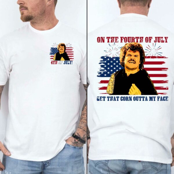 Nachoo Libre Get That Corn Outta My Face Funny 4th Of July Shirt