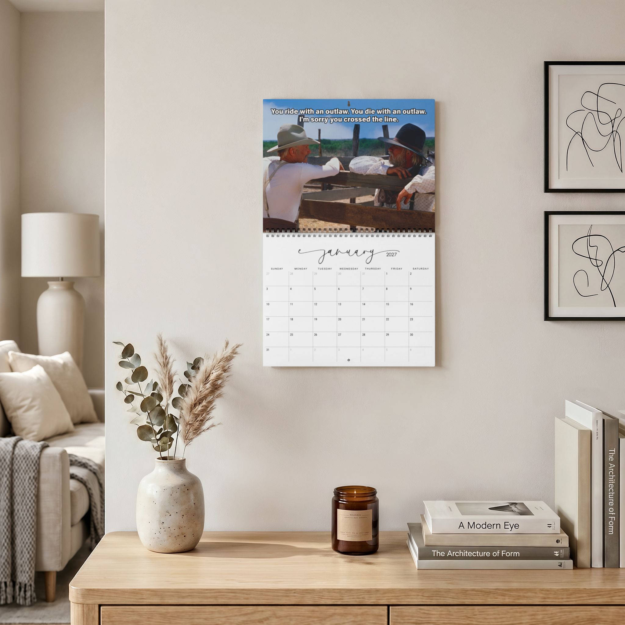 Gus n Woodrow 2027 Wall/Desktop Calendar – Classic TV Lover Gift – Lonesome Dove Merch Gus n Woodrow 2027 Wall/Desktop Calendar – Classic TV Lover Gift – Lonesome Dove Merch