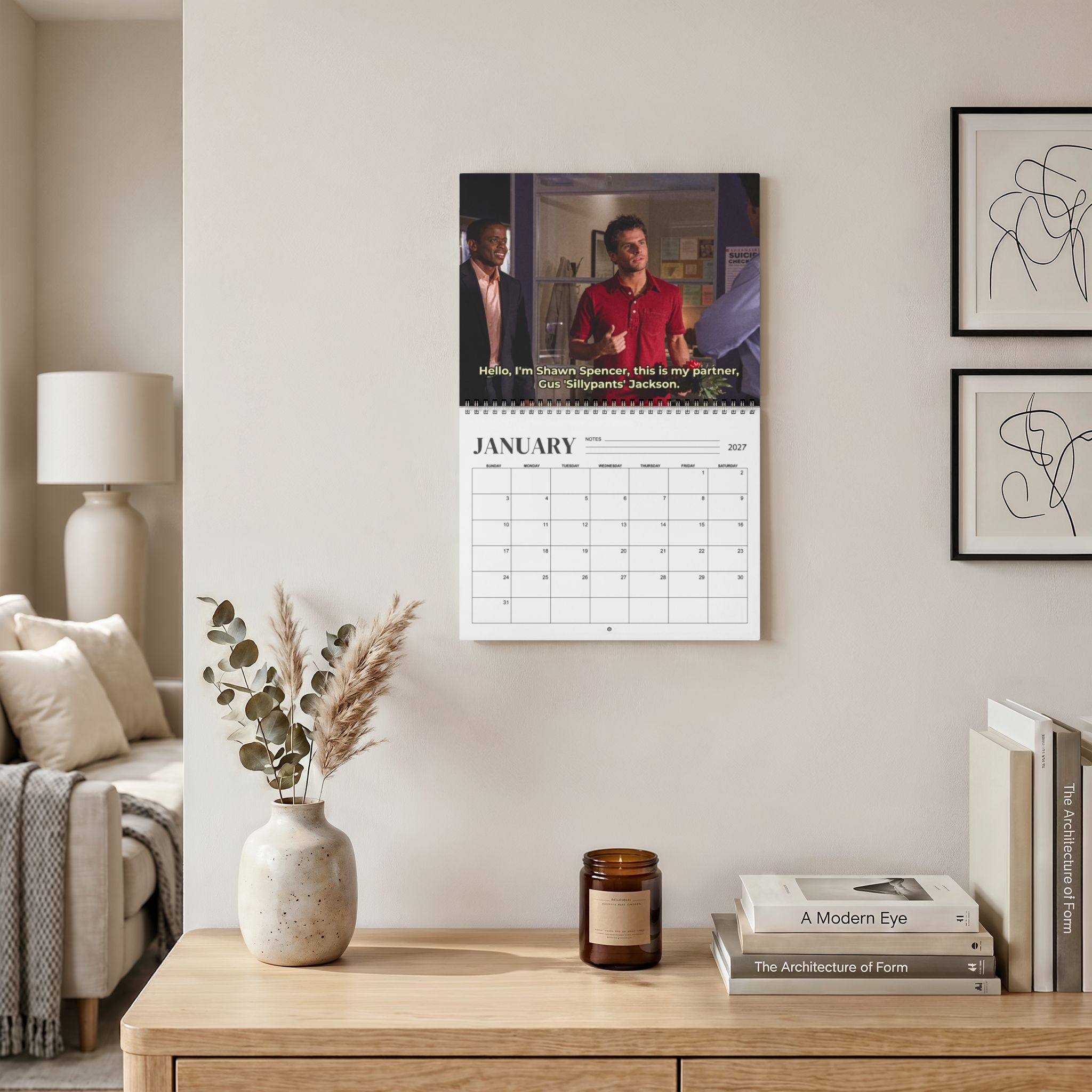 Shawn n Gus 2027 Wall/Desktop Calendar – Classic TV show Lover Gift – Psych Merch Shawn n Gus 2027 Wall/Desktop Calendar – Classic TV show Lover Gift – Psych Merch