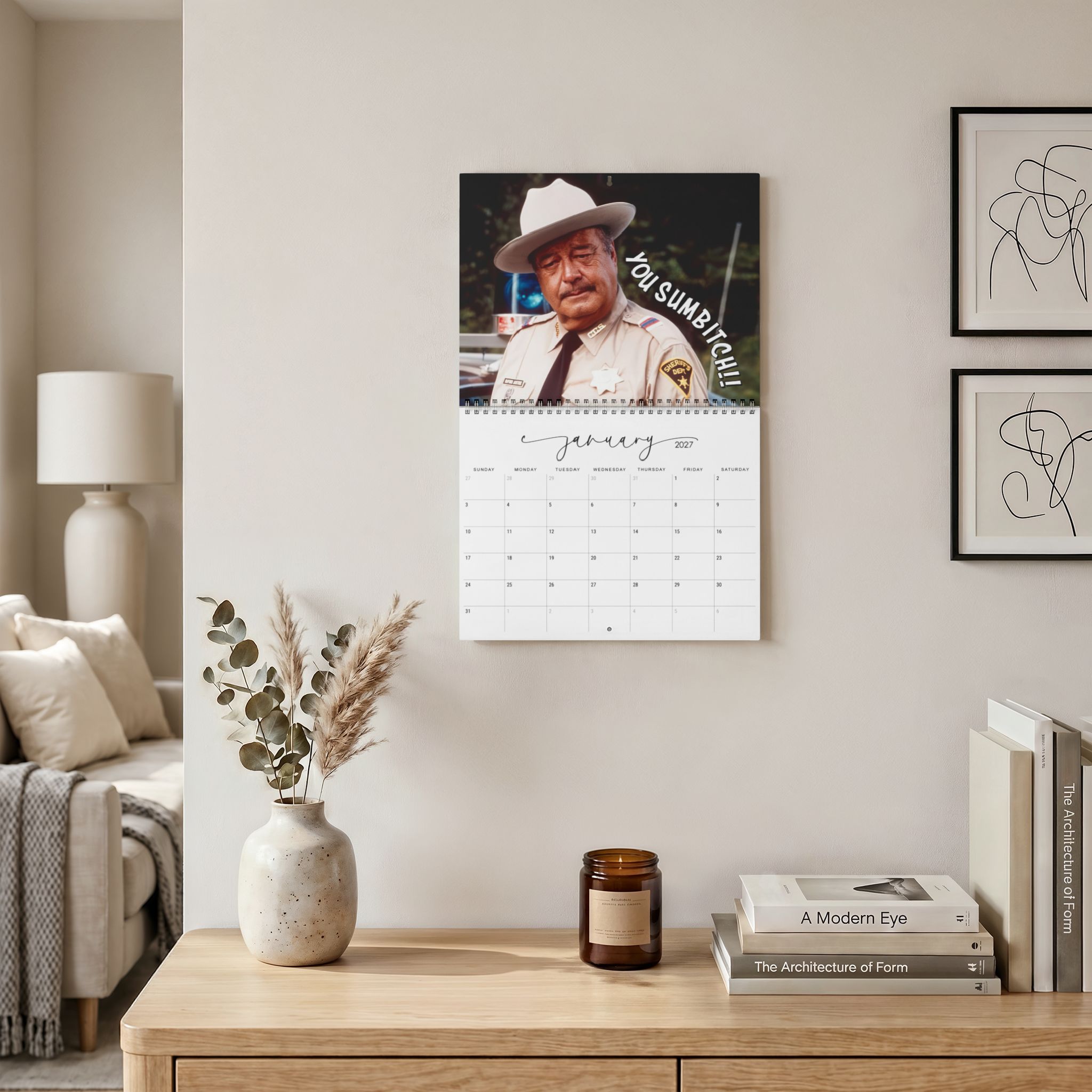 Buford T. Justice 2027 Wall/Desktop Calendar – Classic TV Lover Gift – Smokey and the Bandit Merch Buford T. Justice 2027 Wall/Desktop Calendar – Classic TV Lover Gift – Smokey and the Bandit Merch
