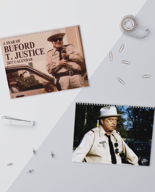 A Year Of Sheriff Buford T. Justice 2027 Wall/Desk Calendar – Classic TV Lover Gift – Movie Merch