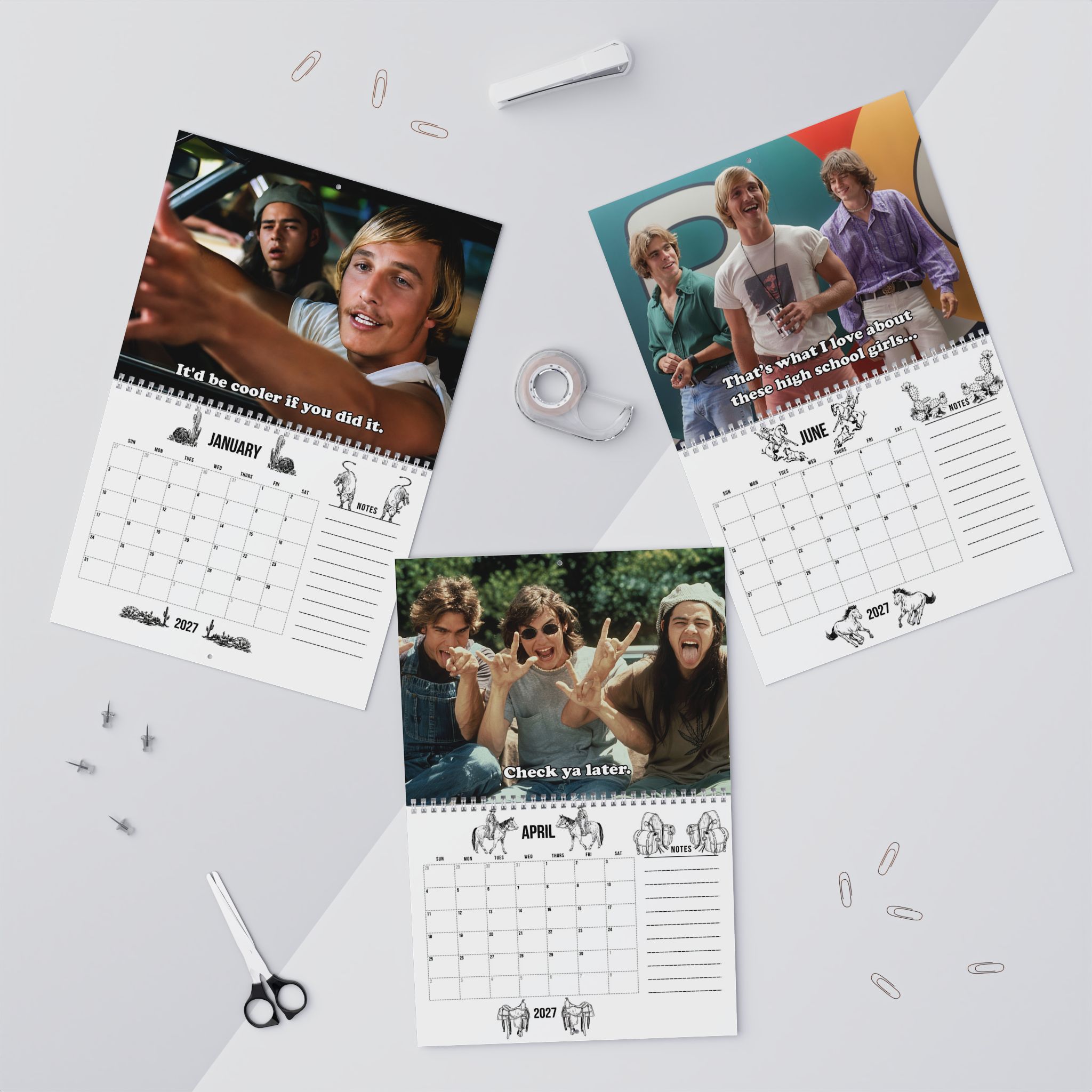 Dazed and Confuse 2027 Wall/Desktop Calendar – Classic TV Lover Gift – Movie Merch Dazed and Confuse 2027 Wall/Desktop Calendar – Classic TV Lover Gift – Movie Merch