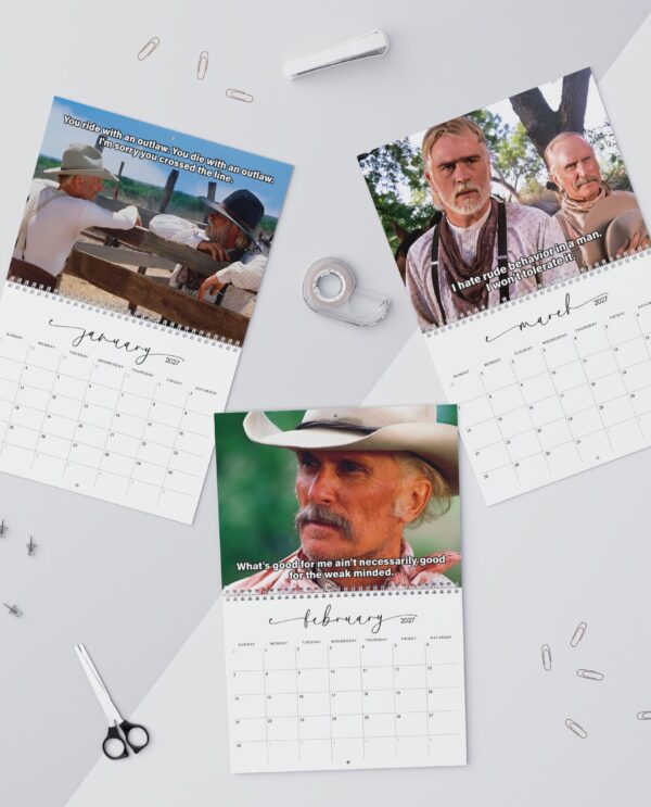 A Year Of Lonesome Dove 2027 Wall/Desk Calendar – Classic TV Lover Gift – Movie Merch