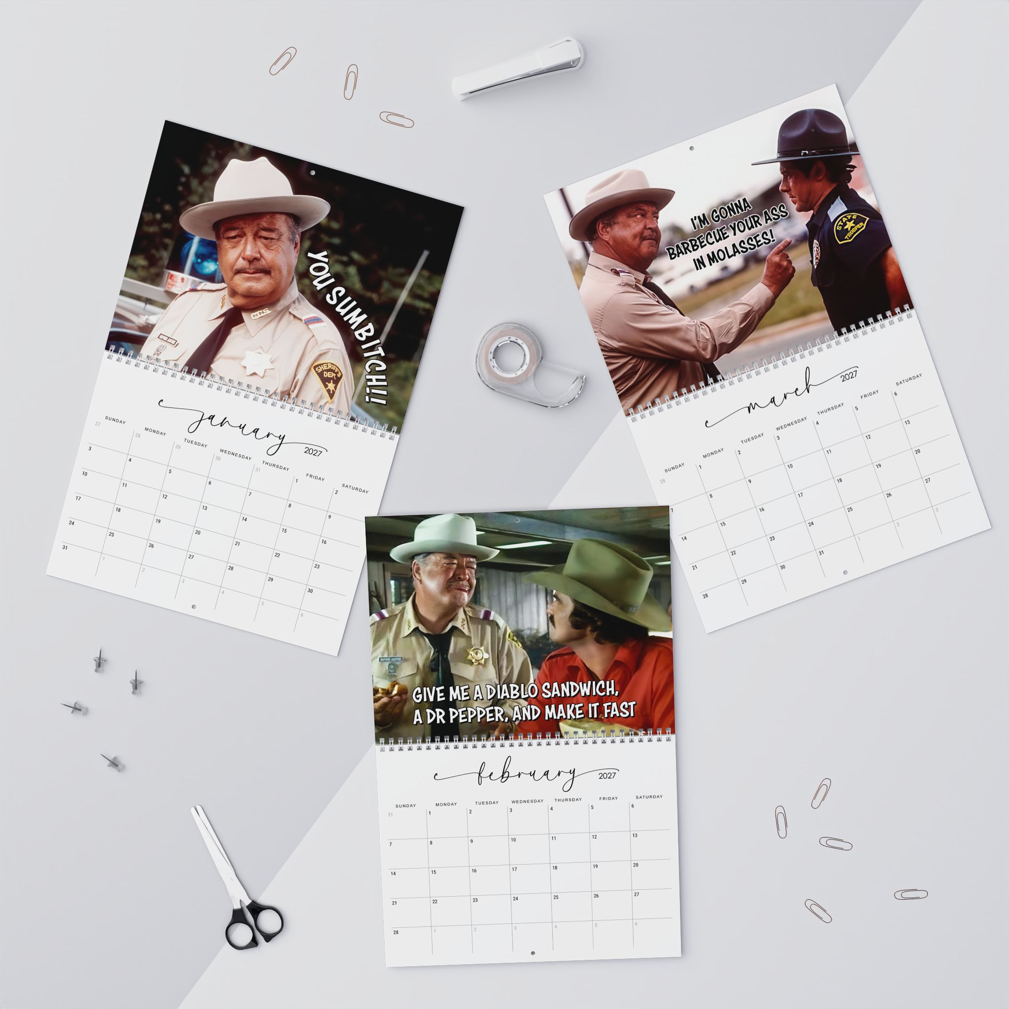Buford T. Justice 2027 Wall/Desktop Calendar – Classic TV Lover Gift – Smokey and the Bandit Merch Buford T. Justice 2027 Wall/Desktop Calendar – Classic TV Lover Gift – Smokey and the Bandit Merch